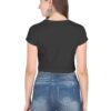 WOMEN CROPPED BLACK TOP
