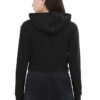 WOMEN CROPPED BLACK HOODIE