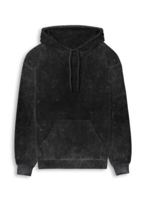 ACID WASHED BLACK HOODIE