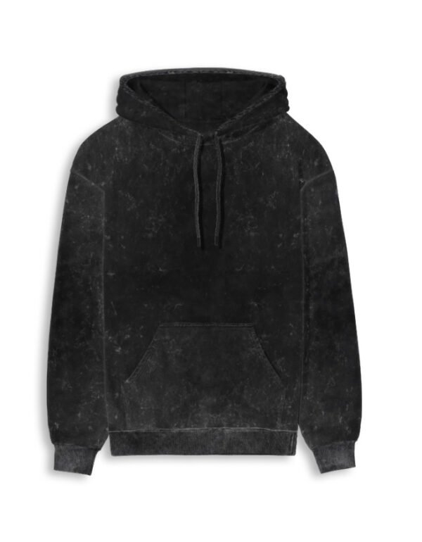 ACID WASHED BLACK HOODIE