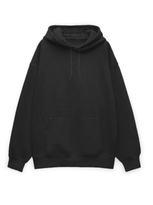 OVERSIZED BLACK HOODIE