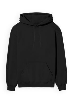 REGULAR BLACK HOODIE