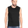 MEN SLEEVELESS BLACK T-SHIRT