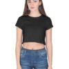WOMEN CROPPED BLACK TOP