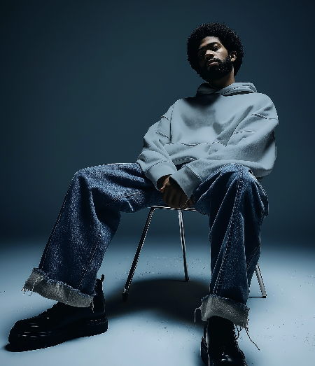 WOMEN CROPPED BLACK HOODIE