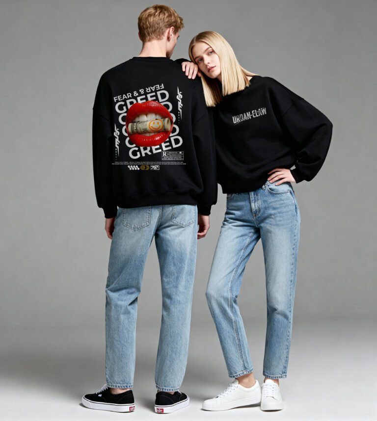 REGULAR BLACK SWEATSHIRT