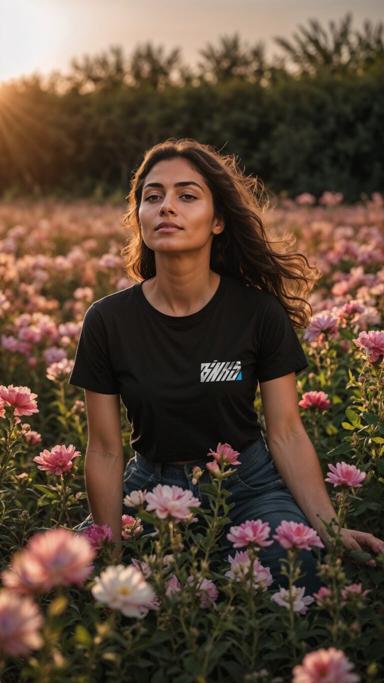 WOMEN CROPPED BLACK TOP