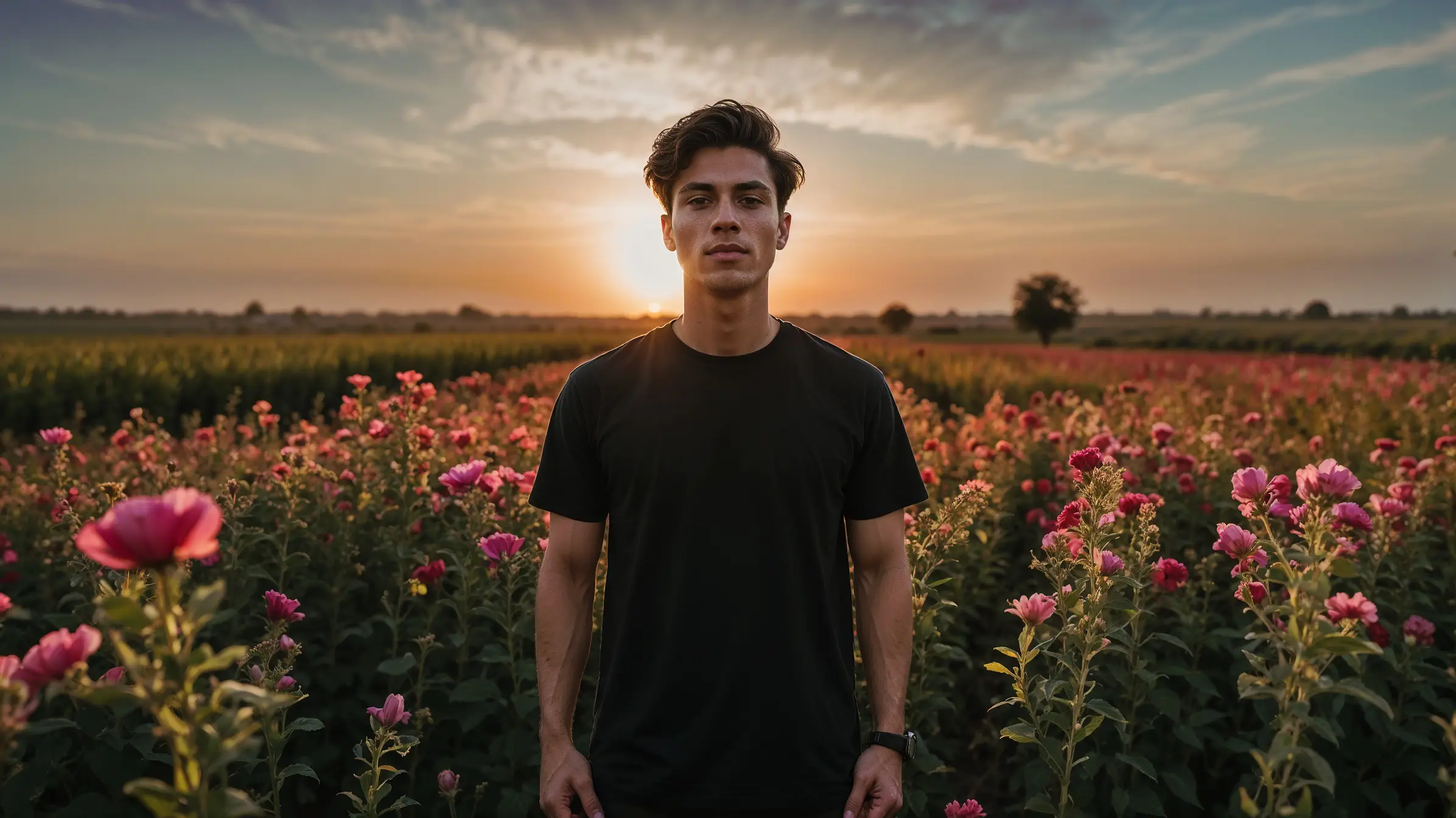 Boloney T-shirt worn by model in daylight